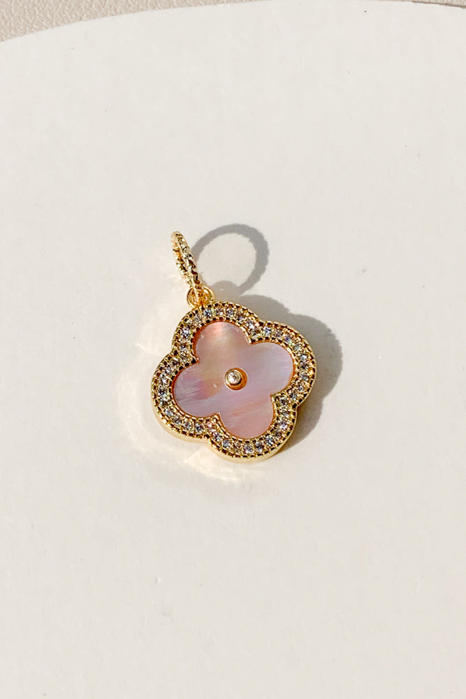 Cubic Clover Shell Charm