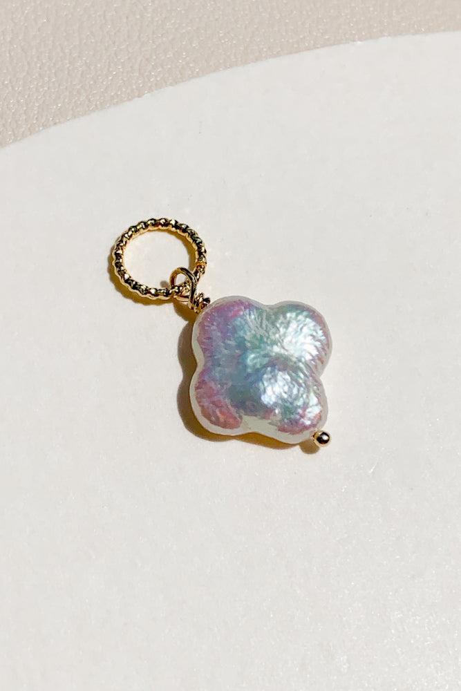 Clover Freshwater Pearl Charm