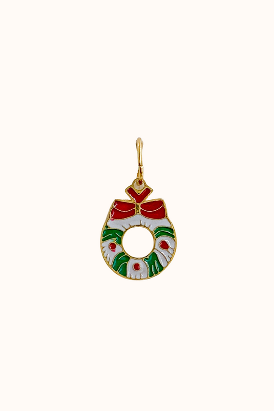 Christmas Wreath Charm (Stainless Steel)