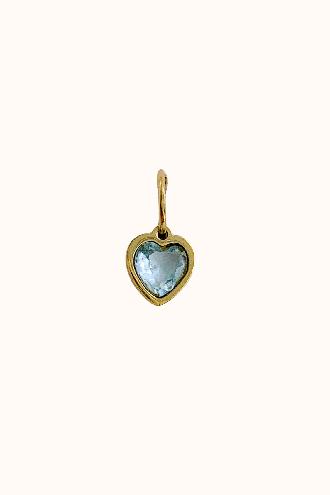 Cubic Heart Charm (Stainless Steel)