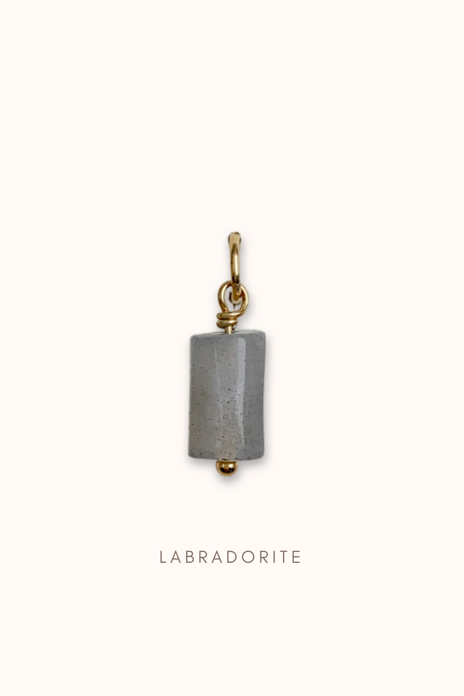 Raw Cut Gemstone Charm