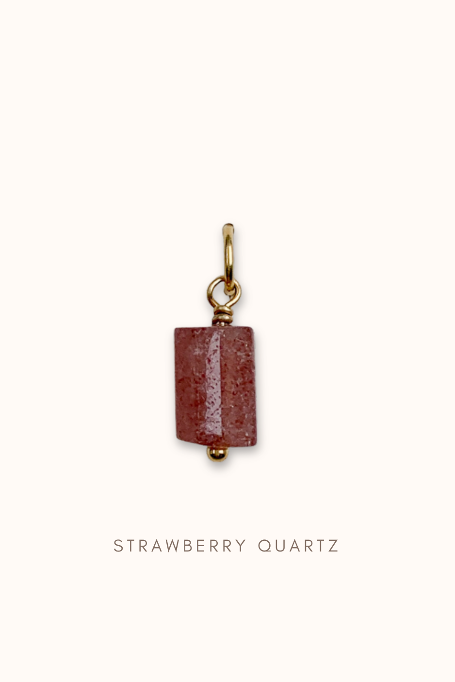 Raw Cut Gemstone Charm