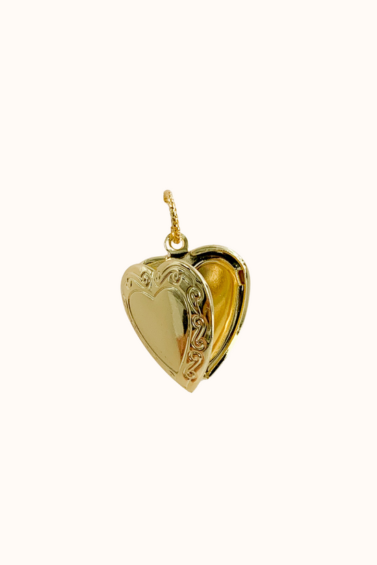 Vintage Heart Locket Charm