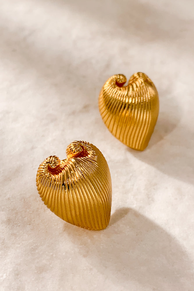 Vintage Heart Ear Studs