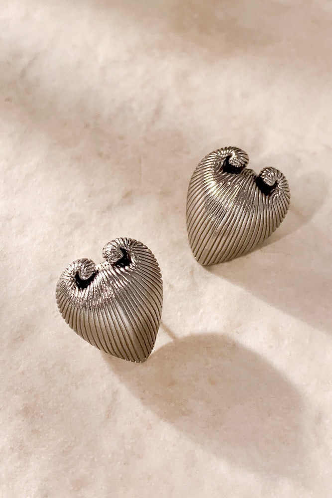 Vintage Heart Ear Studs