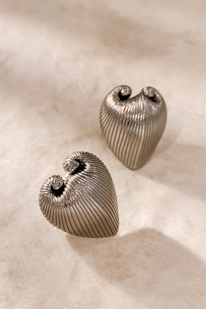 Vintage Heart Ear Studs