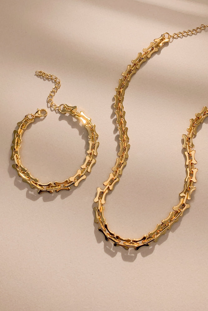 Bone Link Necklace (Stainless Steel)