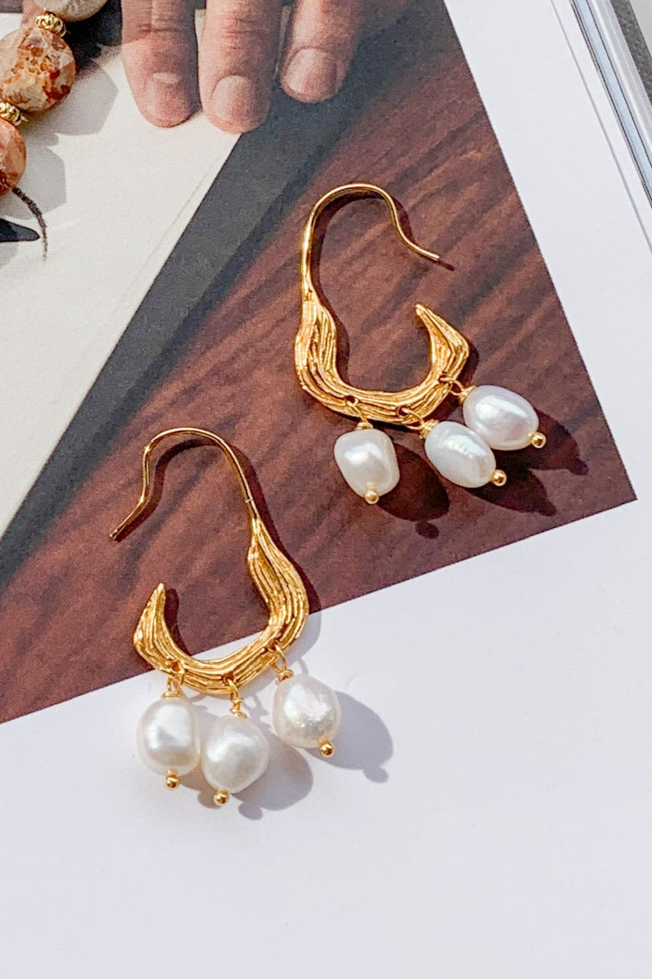 Zera Pearl Hoops