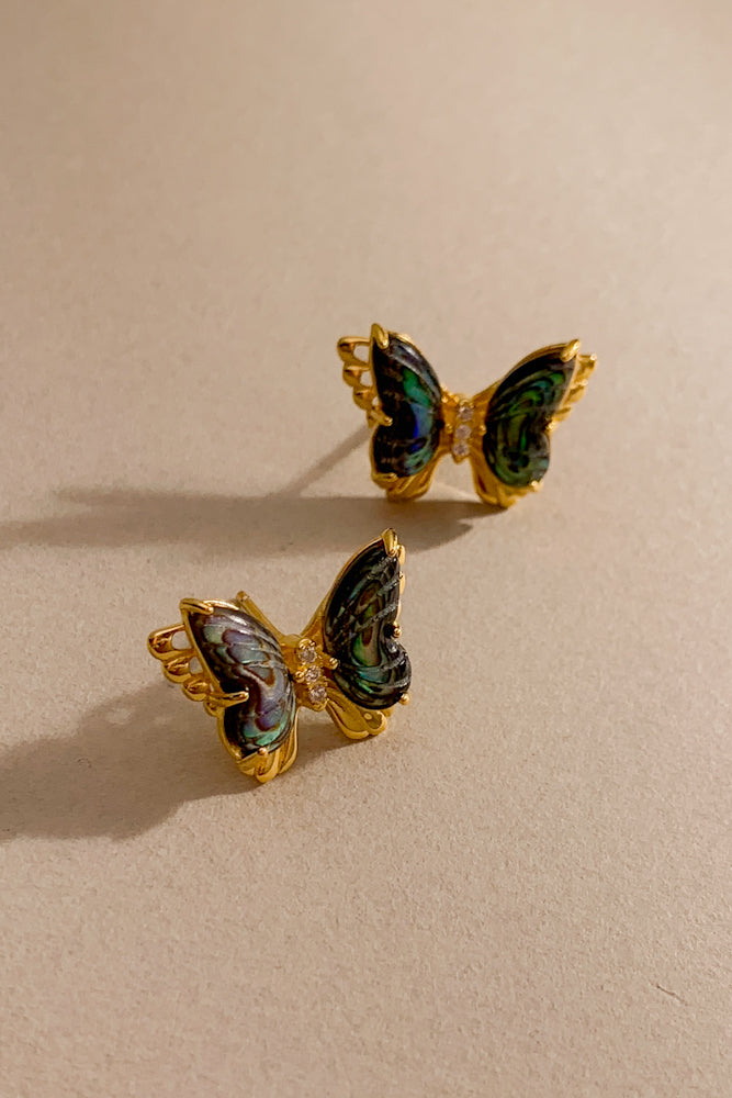 Myza Shell Ear Studs (925 Silver)