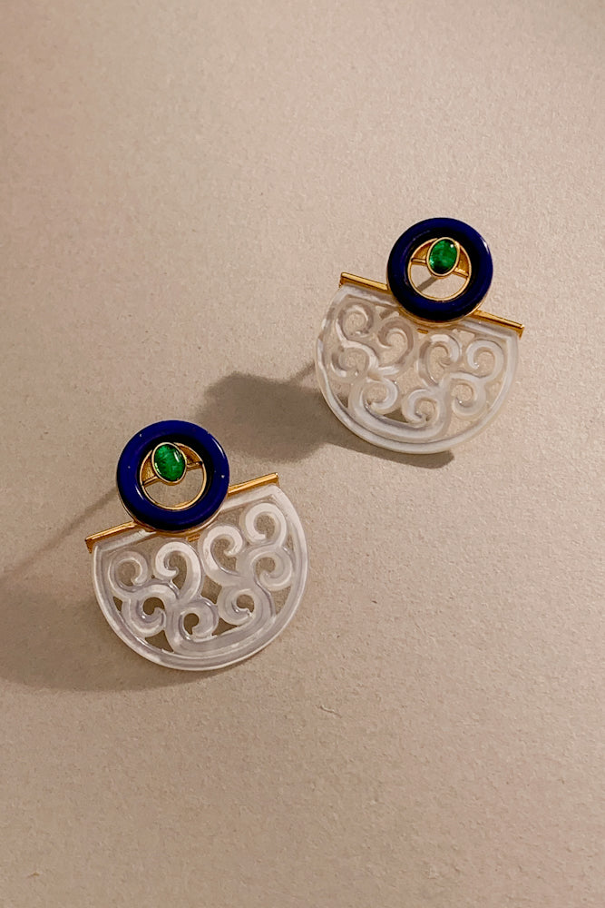 Sena Shell Ear Studs (925 Silver)