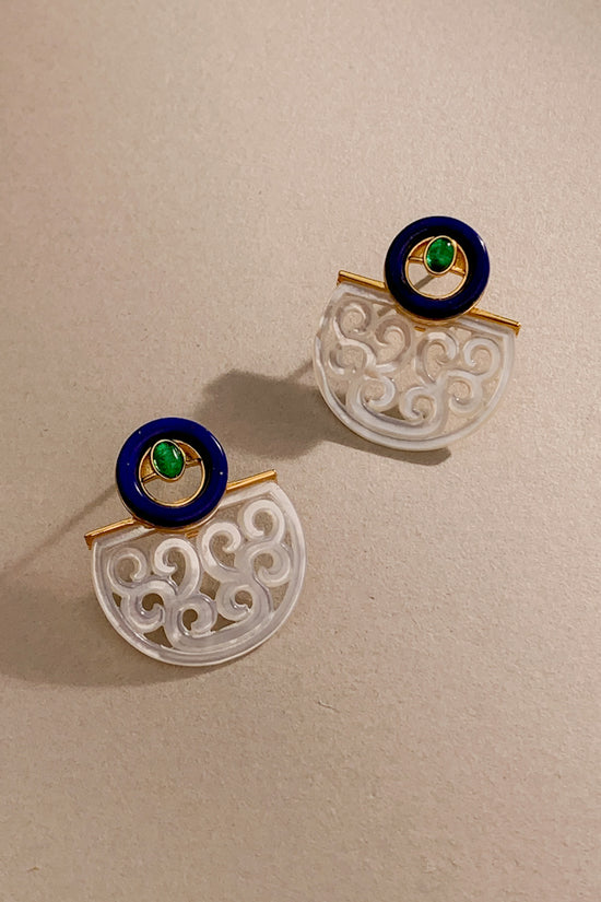 Sena Shell Ear Studs (925 Silver)