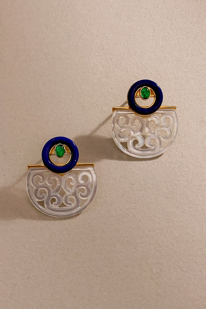 Sena Shell Ear Studs (925 Silver)