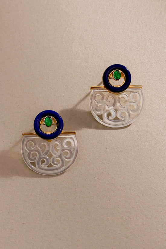 Sena Shell Ear Studs (925 Silver)