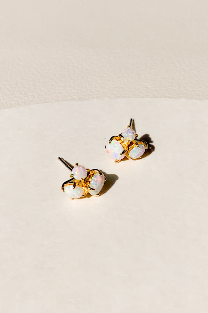 Trio Opal Ear Studs