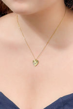 Heart Sunburst Fine Necklace