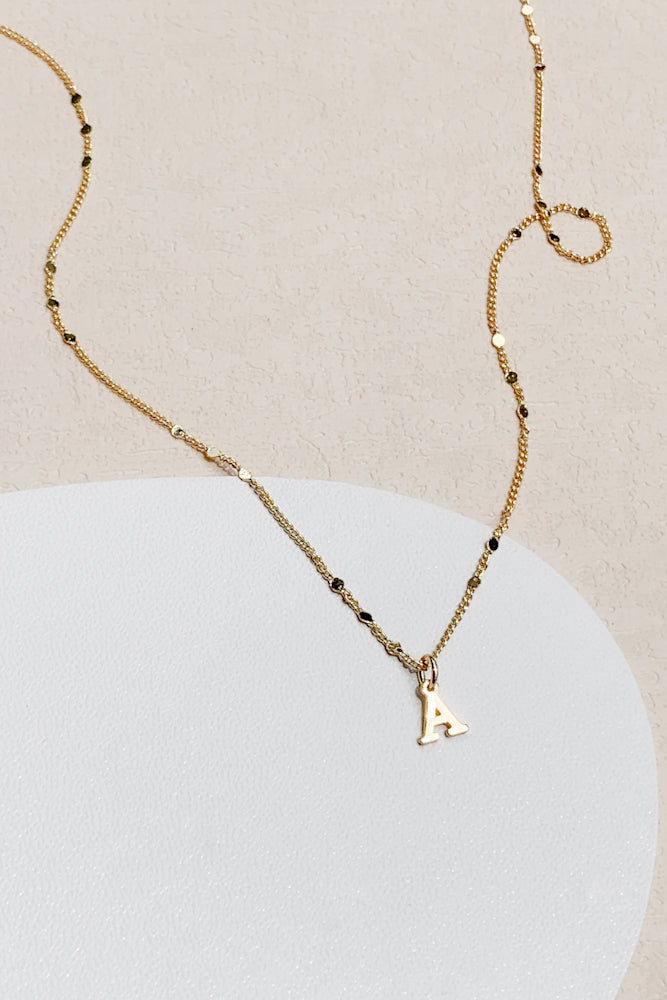 Lynn Initial Necklace In Gold