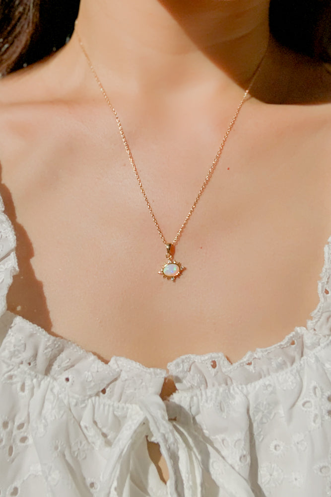 Halo Opal Necklace