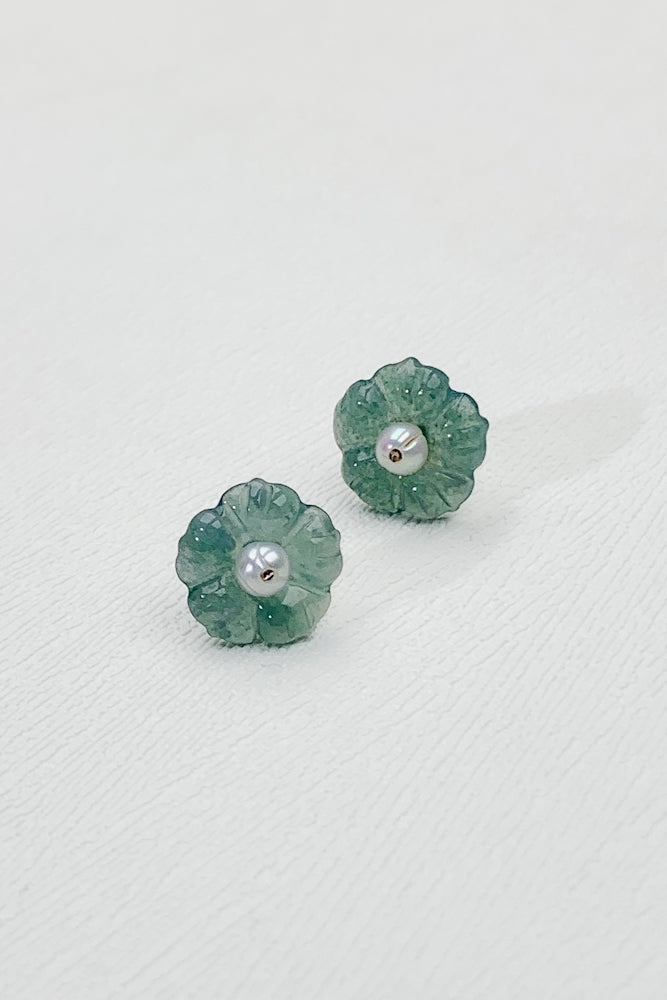 Telisha Jadeite Ear Studs