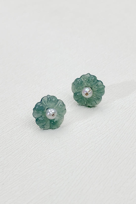 Telisha Jadeite Ear Studs