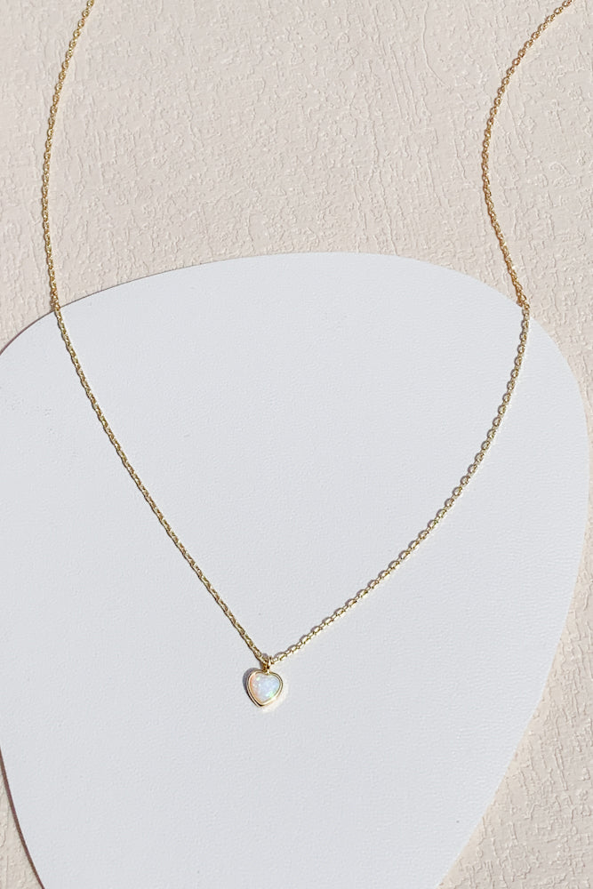 Heart Opal Fine Necklace