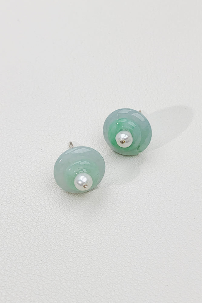 Mila Jadeite Ear Studs