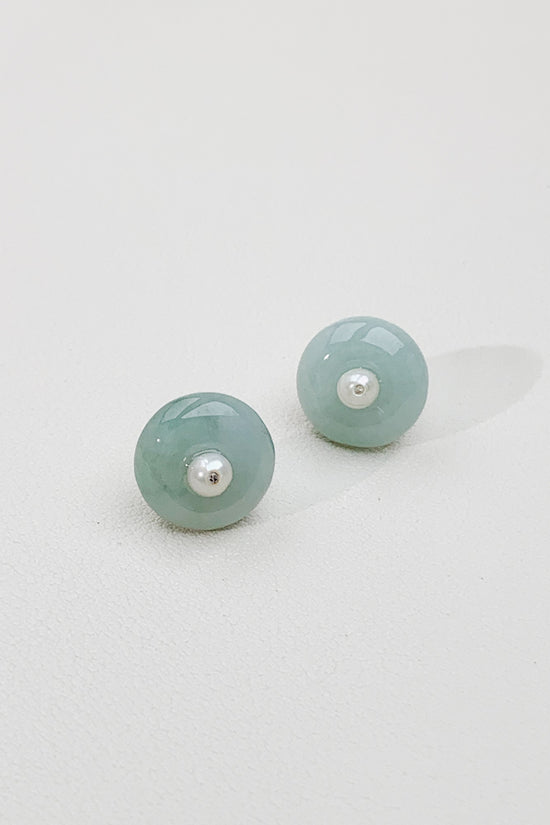 Anna Jadeite Ear Studs