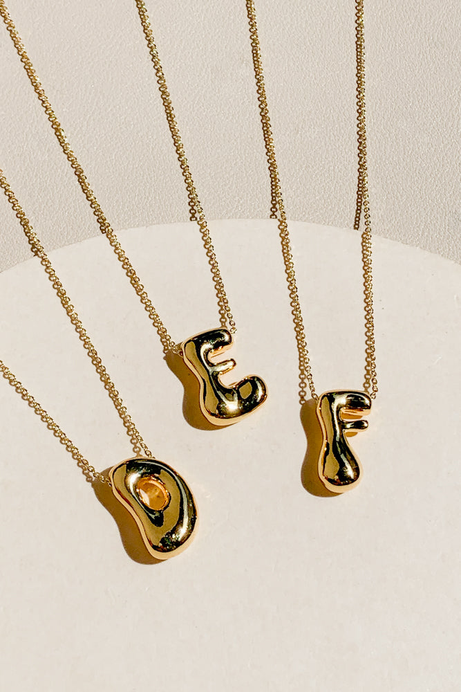 Bubble Initial Necklace