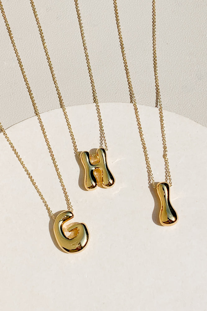 Bubble Initial Necklace