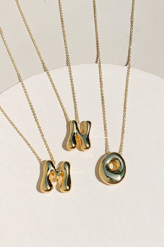 Bubble Initial Necklace