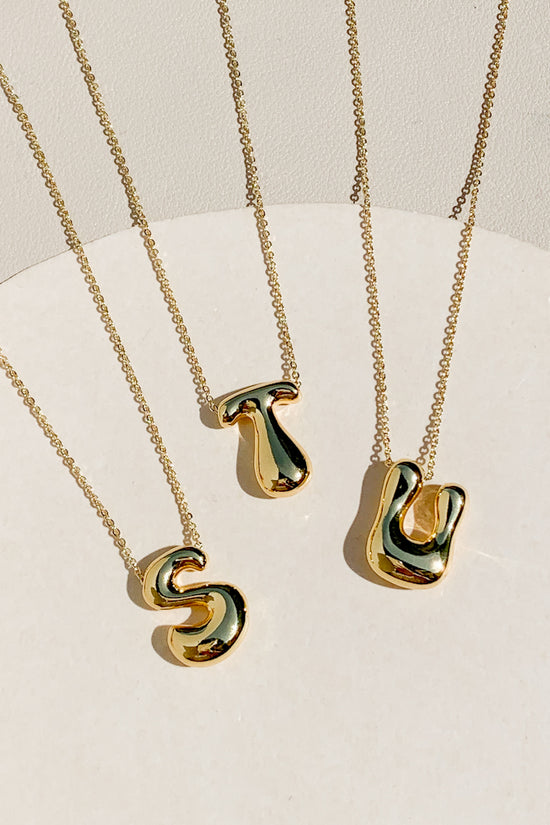 Bubble Initial Necklace