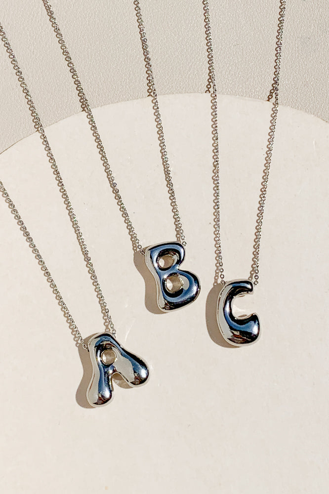 Bubble Initial Necklace