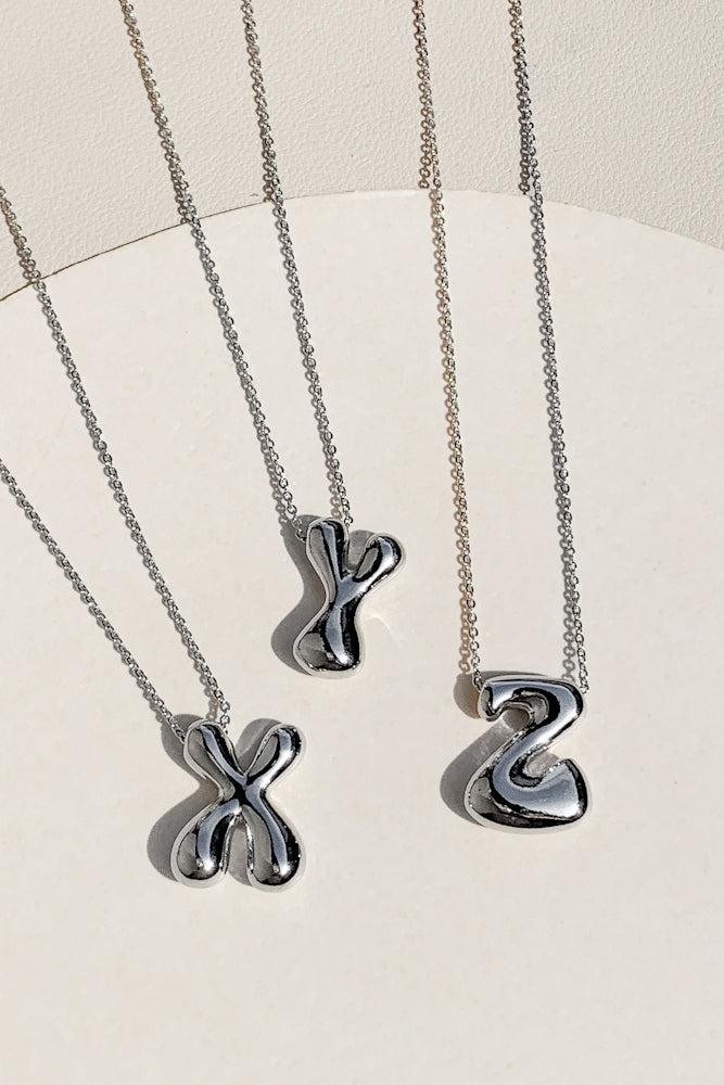 Bubble Initial Necklace