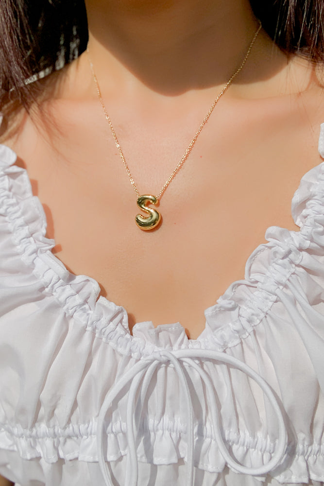 Bubble Initial Necklace