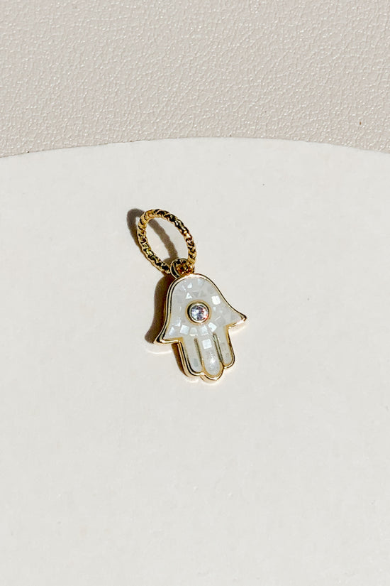 Shell Hamsa Charm