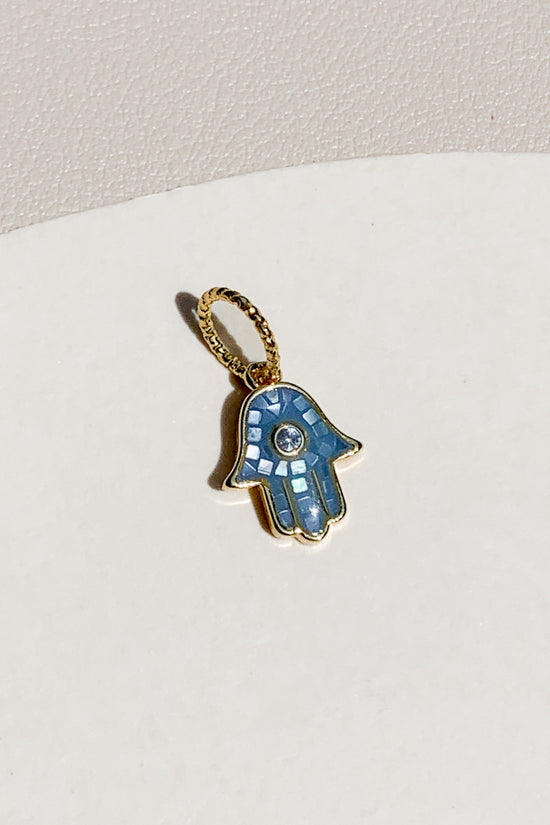 Shell Hamsa Charm