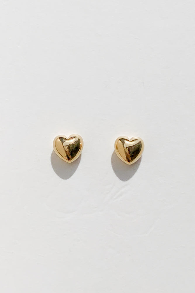 Tiny Heart Ear Studs (Stainless Steel)