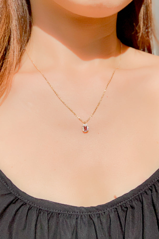 Birthstone Cubic Necklace