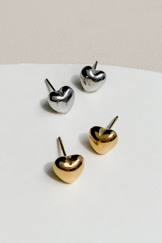 Tiny Heart Ear Studs (Stainless Steel)