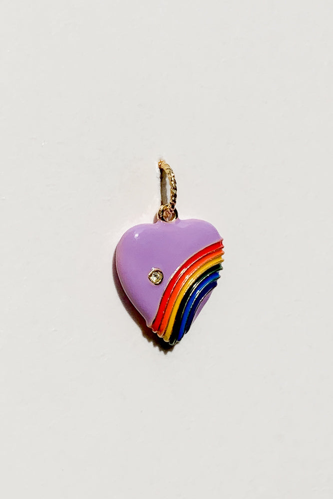 Rainbow Heart Charm