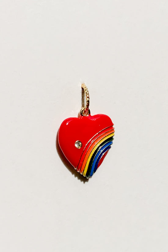 Rainbow Heart Charm