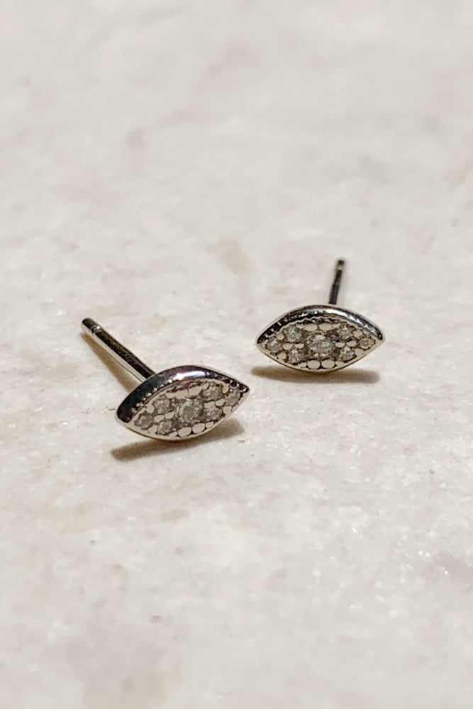 Cubic Evil Eye Ear Studs