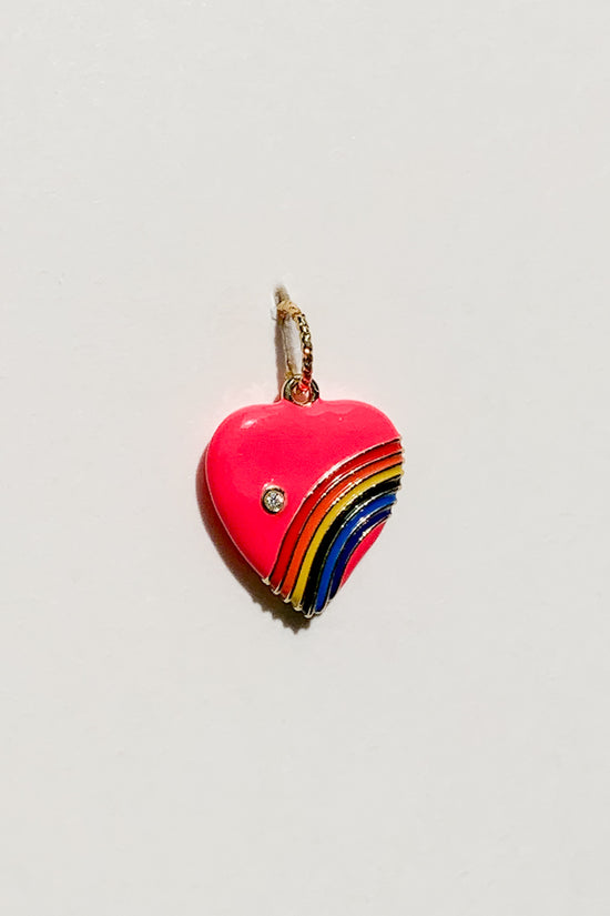 Rainbow Heart Charm