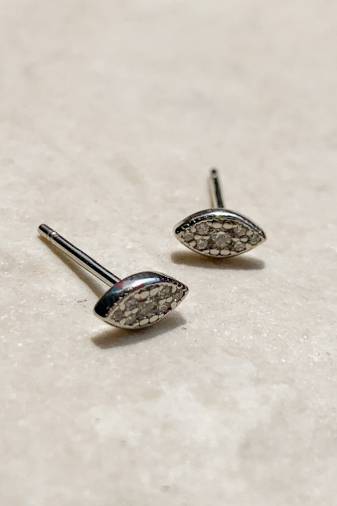 Cubic Evil Eye Ear Studs