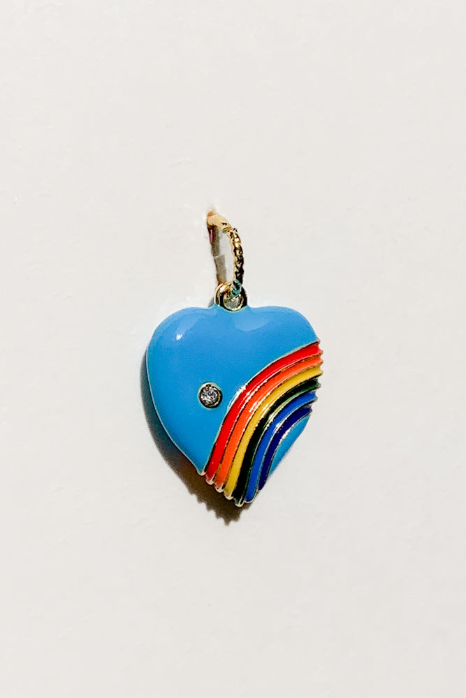 Rainbow Heart Charm