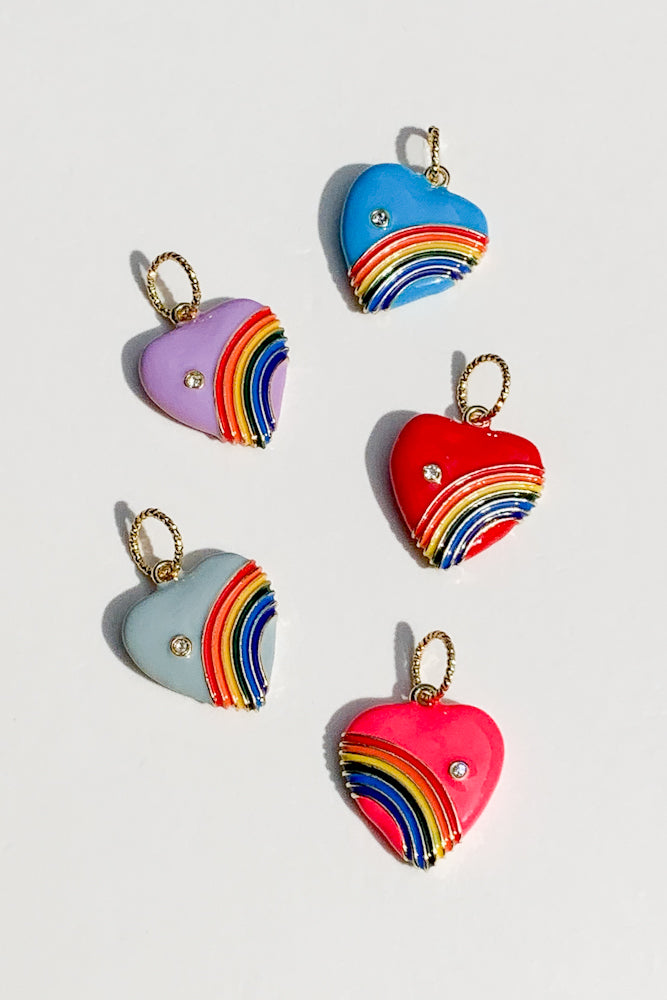 Rainbow Heart Charm