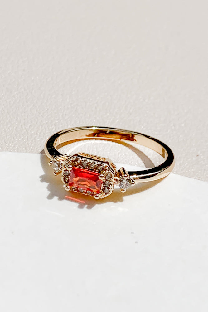 Load image into Gallery viewer, Birthstone Cubic Ring
