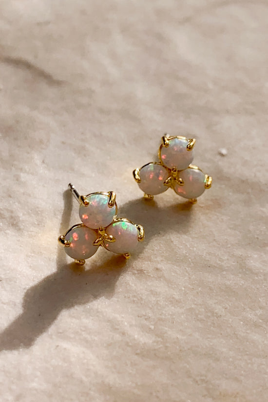 Trio Opal Ear Studs