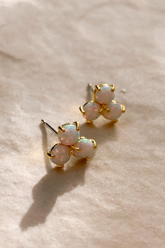 Trio Opal Ear Studs