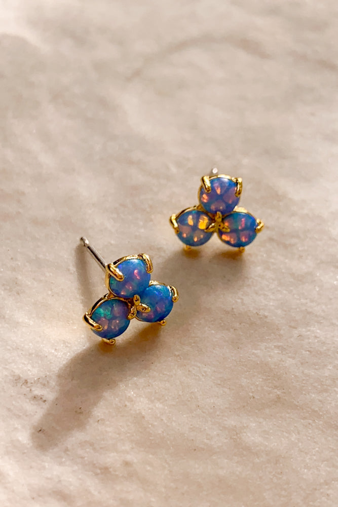 Trio Opal Ear Studs