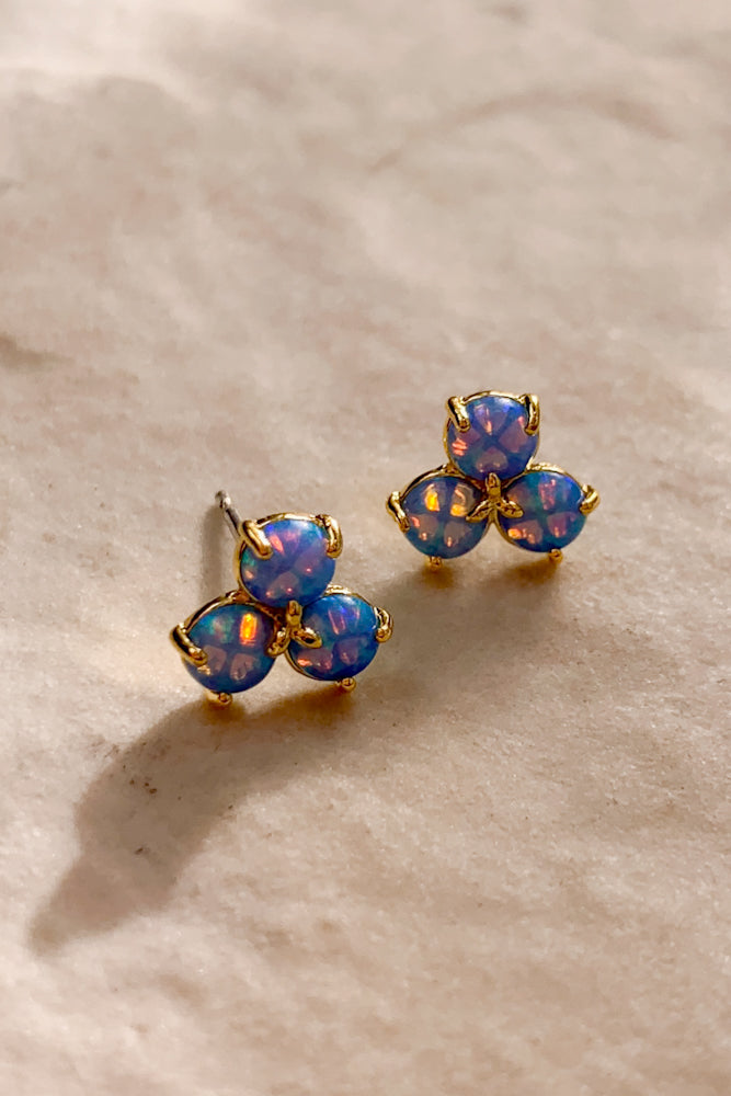 Trio Opal Ear Studs